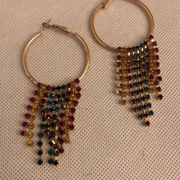 Bauble Bar Statement Colorful Stone Earrings - Picture 3 of 3
